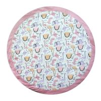 Reversible Stuffed Printed Playmat: Pink Dino 