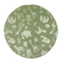 Reversible Pressed Plush Stuffed Playmat: Sage Zoo Animals