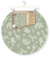 Reversible Pressed Plush Stuffed Playmat: Sage Zoo Animals