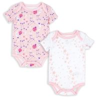 2 Pack Galaxy Theme Bodysuit: Pink