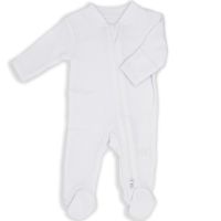 Solid Mitted Cuff Sleeper: White 