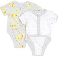 2 Pack Galaxy Theme Diaper Vest : Grey 