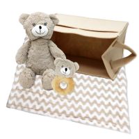 4 Piece Cuddly Comfort Gift Set: Tan Bear 
