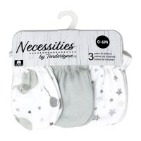 3 Pack Elephant & Balloon Mitts: Grey