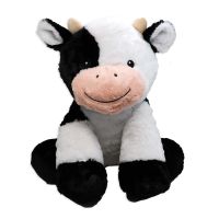 18" Black & White Cow Plush Toy 