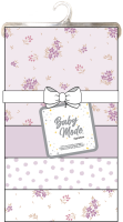 4 Pack Flannel Receiving Blankets: Mauve Floral 