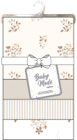 4 Pack Flannel Receiving Blankets: Tan Folliage 