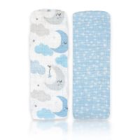 2 Pack Muslin Swaddle Blankets: Blue Sweet Dream 