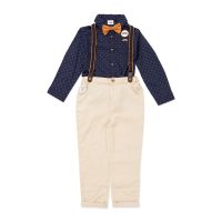 Boys Toddler Suspender Bowtie Set: Navy