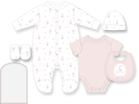 Girls 5 Piece Mesh Bag Set: Goose 