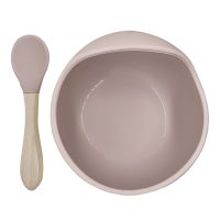 SILISCOOP Bowl & Spoon Set-Rose 