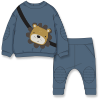 INF 2 Piece Sweater with Cross bag and Legging/Jogger Set: Blue