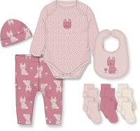 Girl's 10pc Set: Pink Kitty