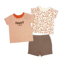 Boys NB 3 Piece Short Set: Happy 