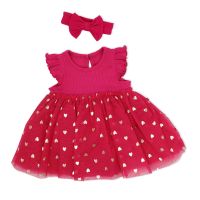 Girls INF 2 Piece Rib Bodysuit Tutu Dress: Fuchsia 