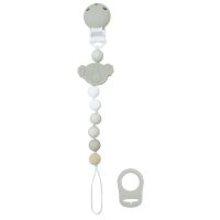 SiliBeads Silicone Pacifier Clips: Grey Koala