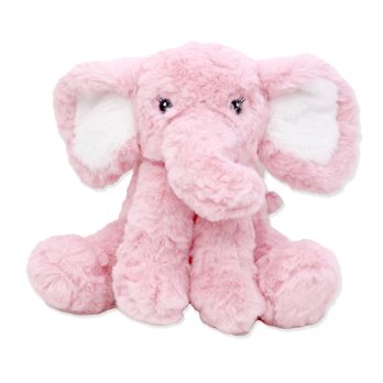 Textured Plush Elephant: Pink  
