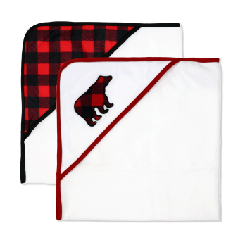 2 Pack Hooded Towel: Buffalo Bear 