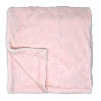 Sculpted Fleece Blanket: Pink Hearts