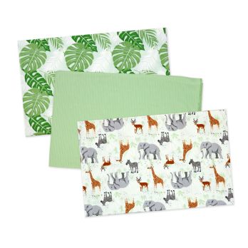 3-Pack Knit Baby Wrap Swaddles: Sage Safari