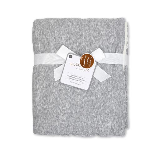 Grey Heather Sherpa Blanket 
