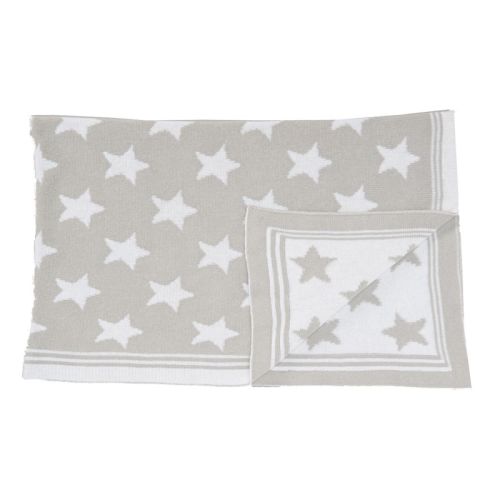 Knit Star Blanket: Grey