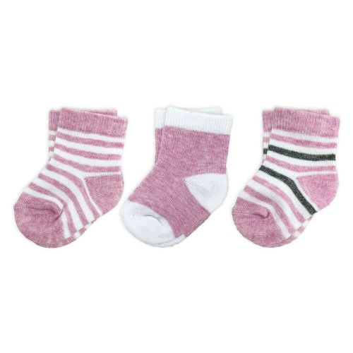3 Pairs Crew Sock In a Box: Pink 