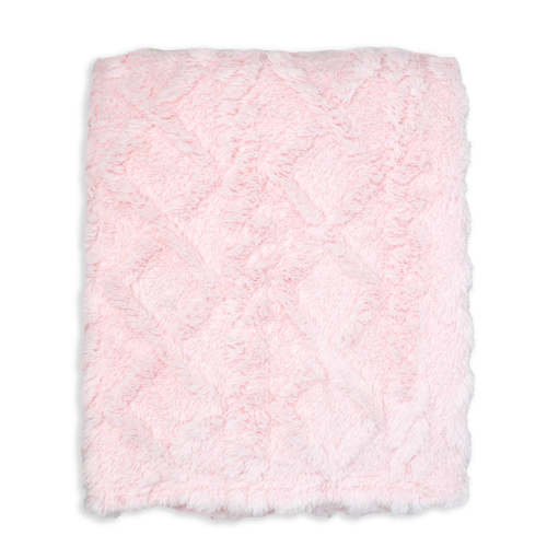 Sculpted Fleece Blanket: Pink