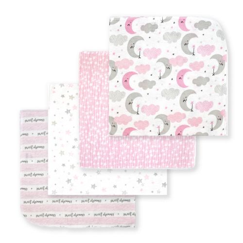 4 Pack Receiving Blanket – Pink Sweet Dreams