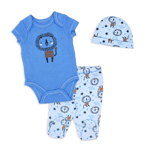 Boys 3 Piece Footed Set : Lion 