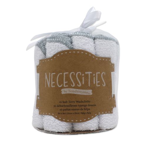 10-Pack Washcloth: Grey