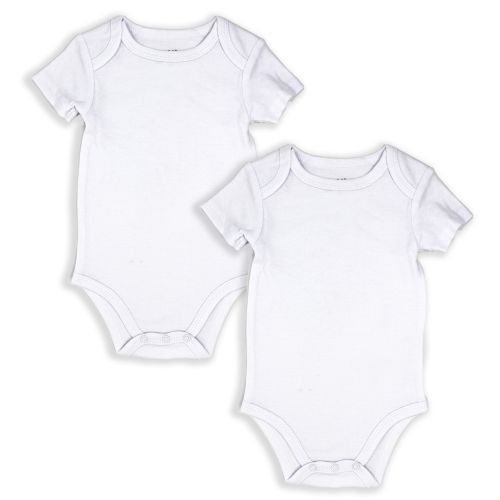 2 PACK SOLID BODYSUIT: WHITE 