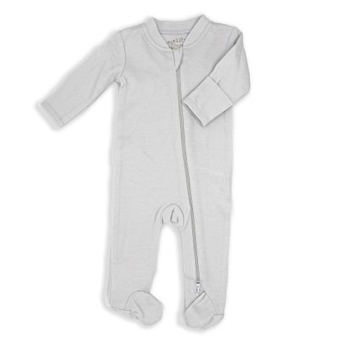 Solid Mitted Cuff Sleeper: Grey 
