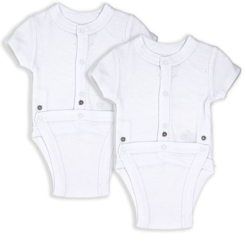 2 Pack Diaper Vest: White